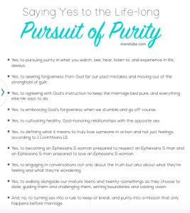 Pursuing Life-Long Purity